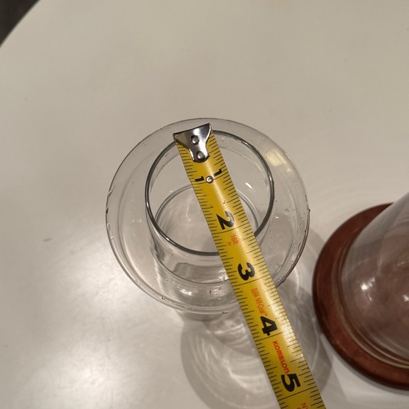 Glass Pitcher with Wooden Base - Picture 4 of 8